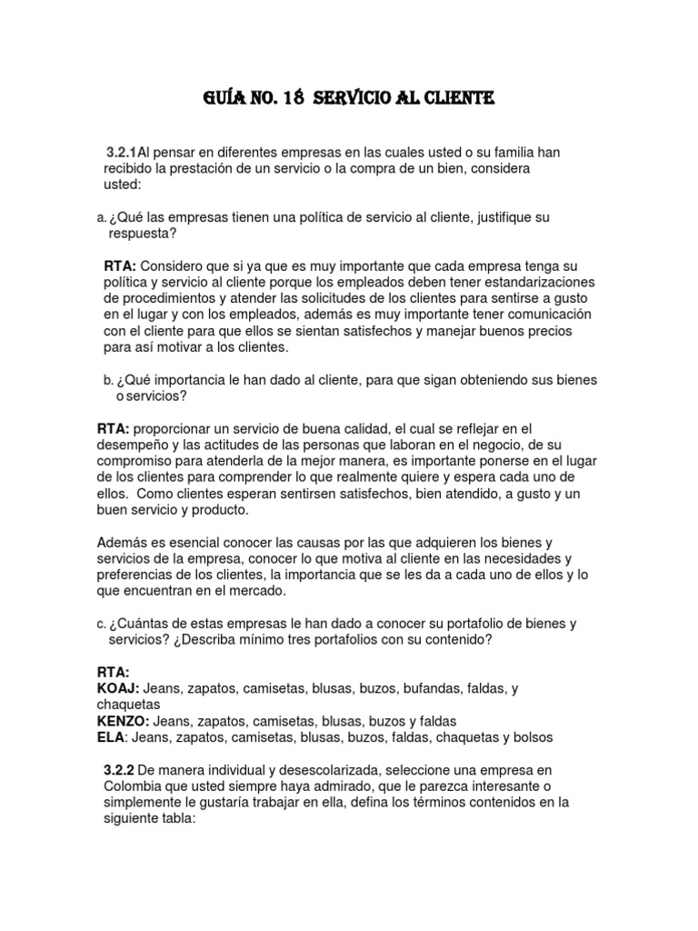Importancia del Servicio al Cliente en Empresas | PDF | Cliente | Bienes
