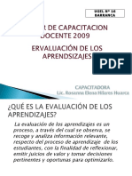 EVALUACION DE LOS APRENDIZAJES