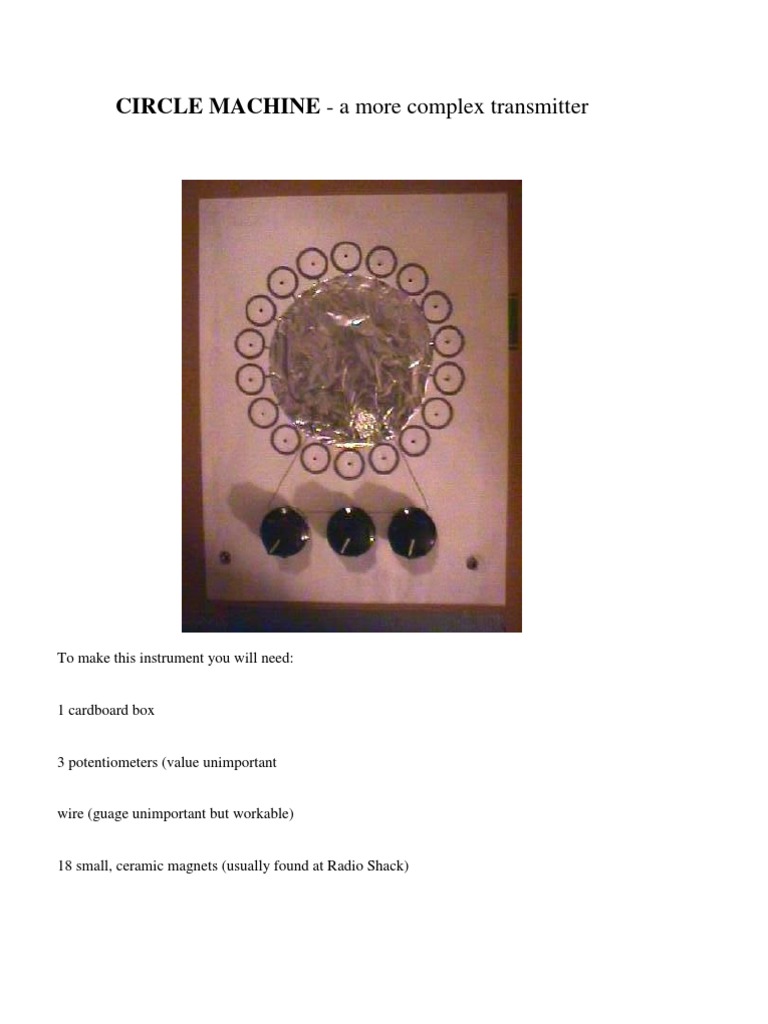 Building a Circle Machine Transmitter | PDF