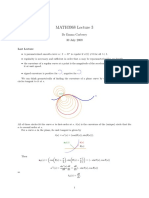 MATH3968 Lecture 3 on Curvature and Torsion of Curves