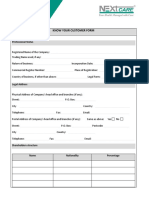 Know Your Customer Form: Professional Status