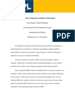 Análisis Del Crecimiento Económico Del Ecuador PDF