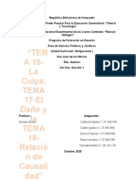 Tem A 16-La Culpa, Tema 17-El Daño y La Tema 18 - Relació Nde Causali Dad