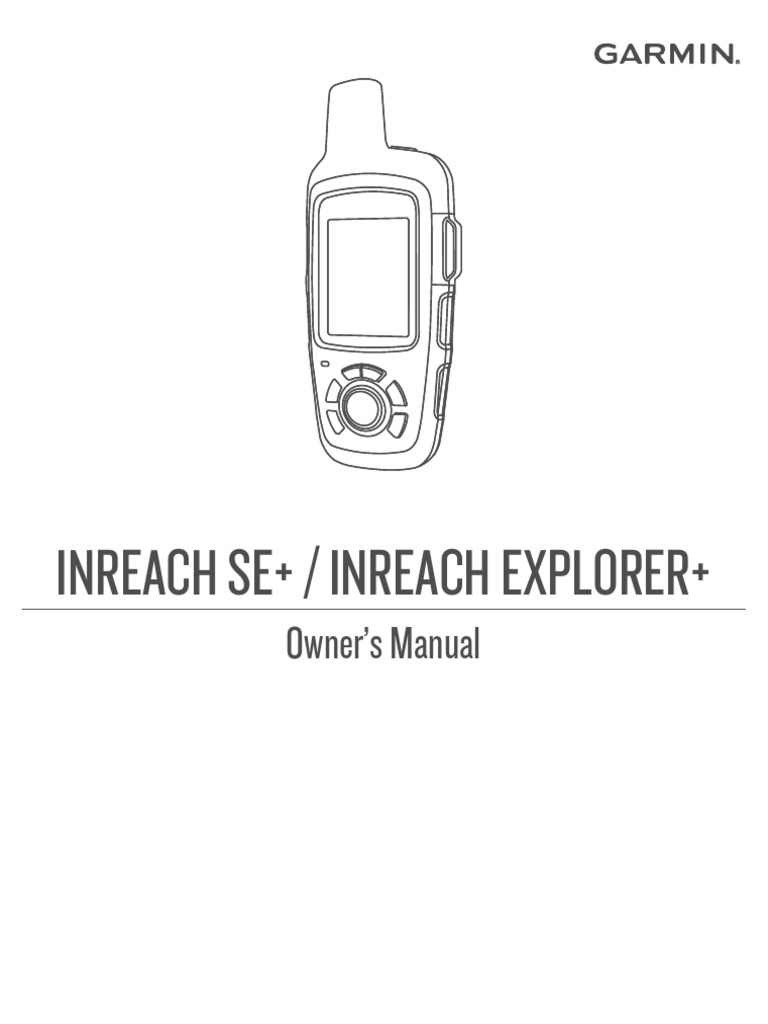 Inreach Se+ / Inreach Explorer+ Owner's Manual PDF