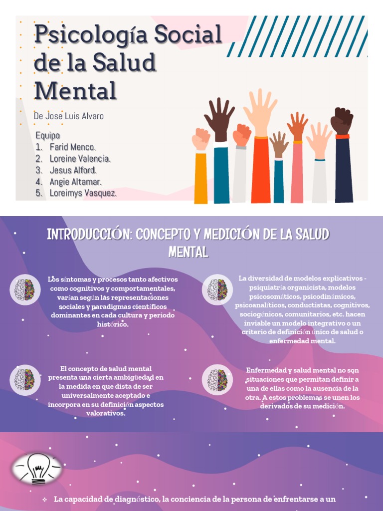 EXPOSICION - Psicología Social de La Salud Mental PDF | PDF | Estrés  (biología) | Salud mental