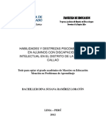 2012 - Ramírez - Habilidades y Destrezas Psicomotrices en Alumnos Con Discapacidad Intelectual en El Distrito de La Perla - Callao PDF