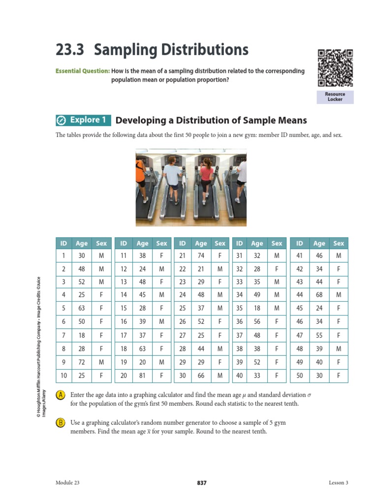 23.3 Sampling Distributions: Developing A Distribution of Sample Means ...