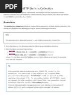 Enabling Web/HTTP Statistic Collection: Procedure