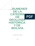GeoHistoria y Geología de Bolivia