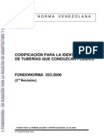 COVENIN 0253-2006 CODIFICACIÓN PARA LA IDENTIFICACIÓN DE TUBERIAS.pdf