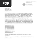 CREW v. Dept. of Homeland Security: Regarding Contracts With Former Officials: 9/9/2008 - Customs Release Letter