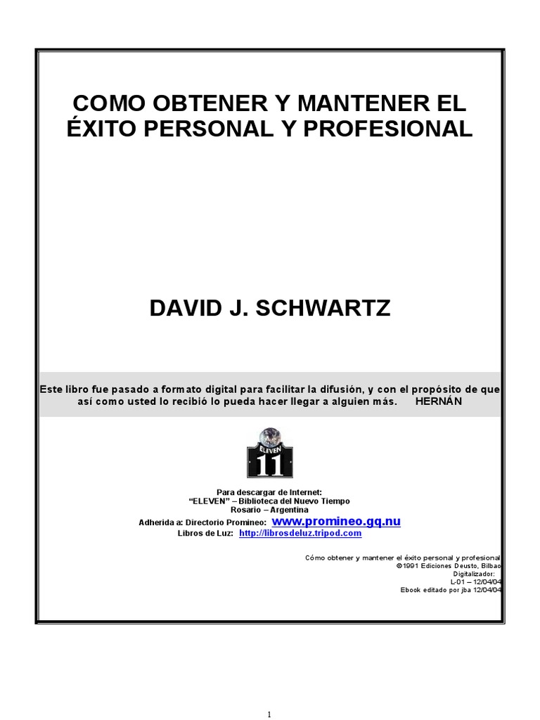 Claves para el Éxito Personal y Profesional | PDF | Felicidad ...