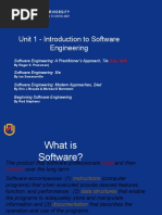 Unit 1 - Introduction To Software Engineering