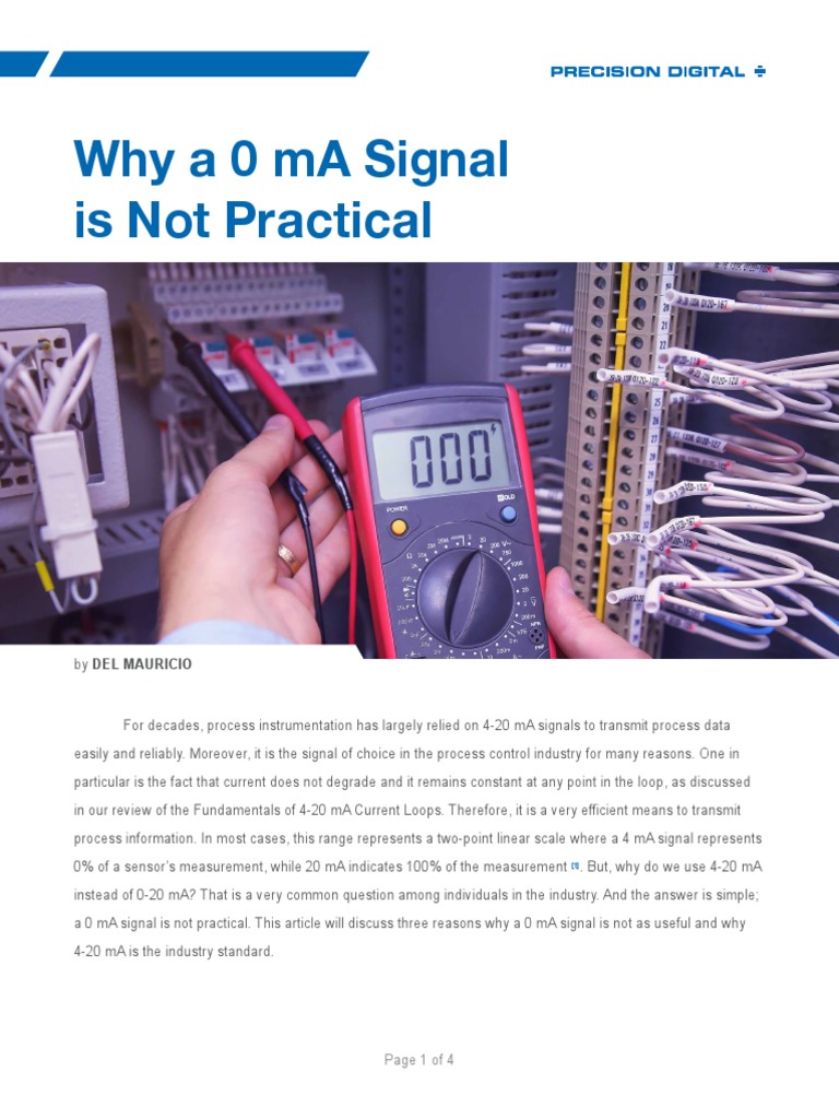 Why A 0-Ma Signal Is Not Practical | PDF | Instrumentation | Analogue ...