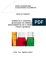 Aulas 1 A 4 - Garantia e Cont. Qualidade... - Físico-Químico