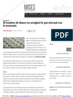 WWW - Mises - Org - Es - 2020 - 05 - El Bombeo de Dinero No Arreglara Lo Que Esta Mal Con La Economia - PDF