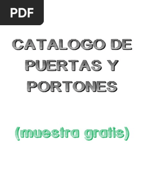 CATALAGO DE PUERTAS Y PORTONES Mustra Gratis PDF | PDF | Libros | Internet