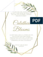 Calathea Blooms: Contact: Abigail Lorico 09171820374