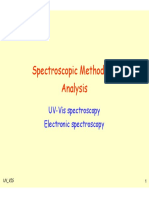 Spectroscopic Methods of Analysis: UV-Vis Spectroscopy Electronic Spectros