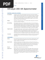 Aanalyst 200 Aa Spectrometer: Atomic Absorption