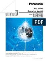 Operating Manual: KX-TDE100 KX-TDE200