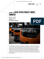 Read Toyota Forklift Model Numbers