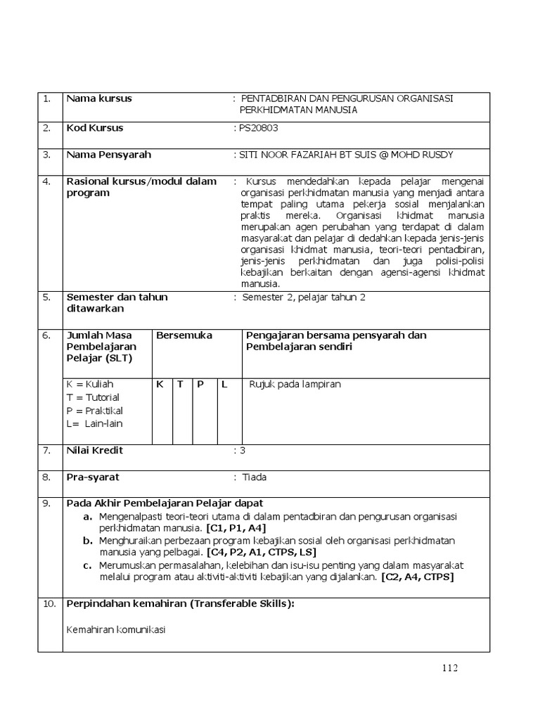 Course Synopsis Pdf
