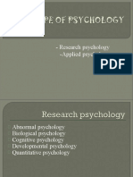 Research Psychology - Applied Psychology
