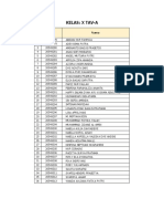 Daftar Siswa Kelas X Tav A 2020