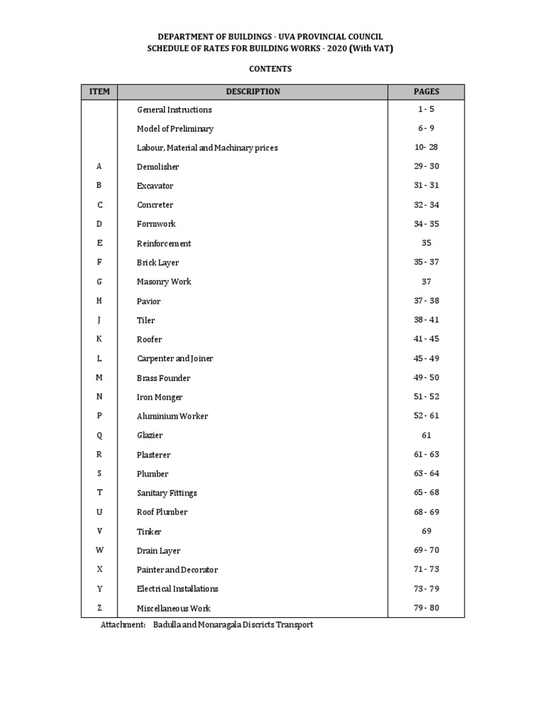 BSR Building Rates 2020 - UVA Council | PDF | Construction Management ...