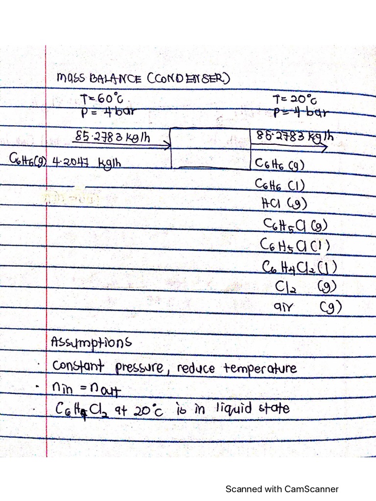 Mass Balance Condenser & Flash Separator PDF