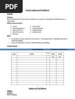 New Assignment (Journal Ledger and Trial Balance)