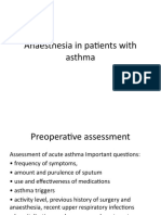 Anaesthesia in Patients With Asthma