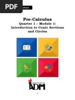 Precal Week 1 Module Conics