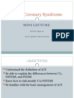 Acute Coronary Syndrome: Mini Lecture