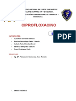 INFORME QF II Ciprofloxacino