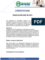 5. ACREDITACIÓN RES 5095 DE 2018