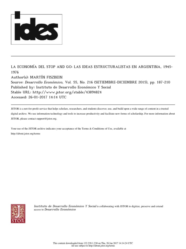 Economía Stop and Go en Argentina 1945-1976 | PDF | Inflación | Tipo de ...