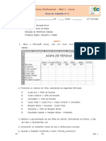 Curso Profissional Excel Ficha Trabalho 2