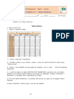 EXCEL - 3 Ficha - Tabelas Dinâmicas