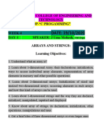 FDP-C ARRAYS STRINGS-week 4DAY1