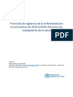 WHO 2019 nCoV HCW - Surveillance - Protocol 2020.1 Spa PDF