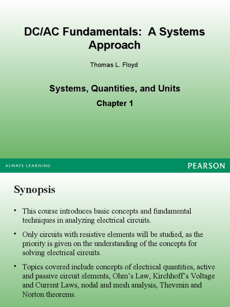 Chapter 1 Quantities and Units PDF Electronic Circuits Electrical