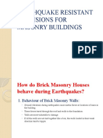 Earthquake Resistant Provisions For Masonry Buildings