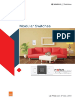 Modular Switches: List Price W.E.F. 9 Dec. 2019