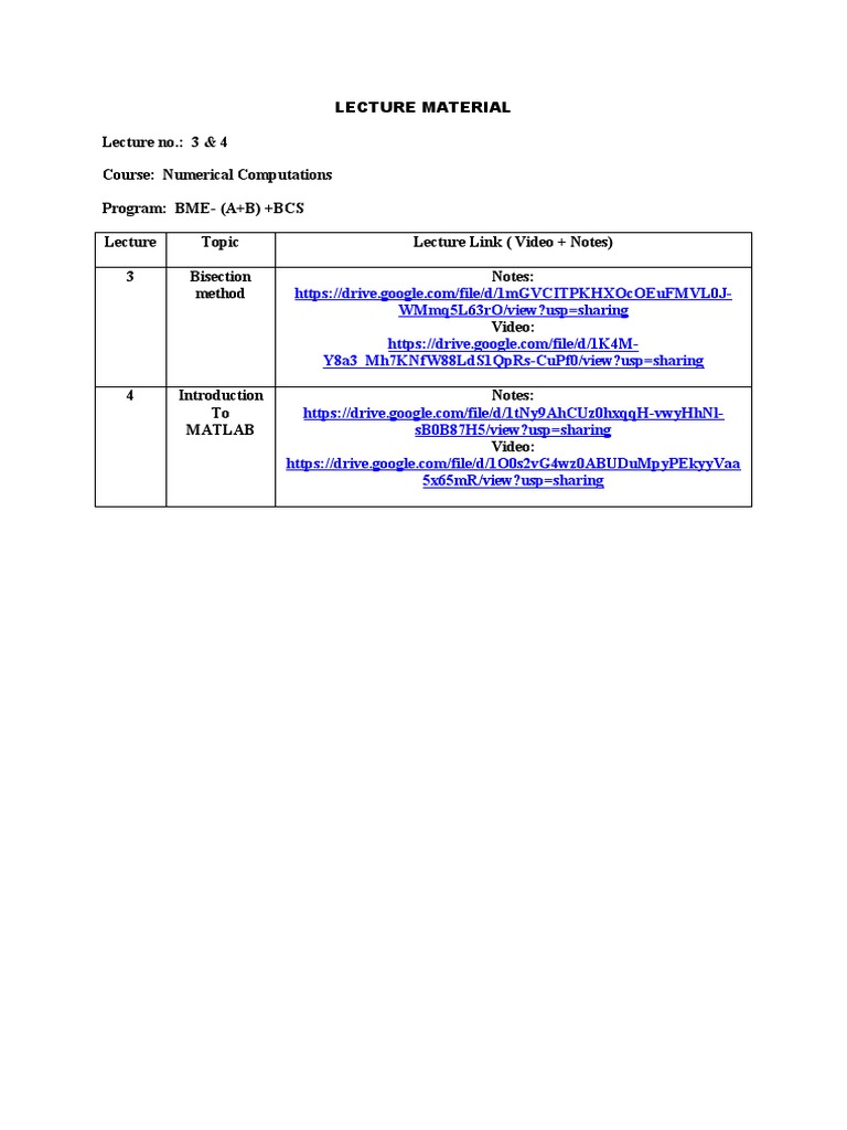 Numerical Computations: Bisection & MATLAB | PDF | Computers