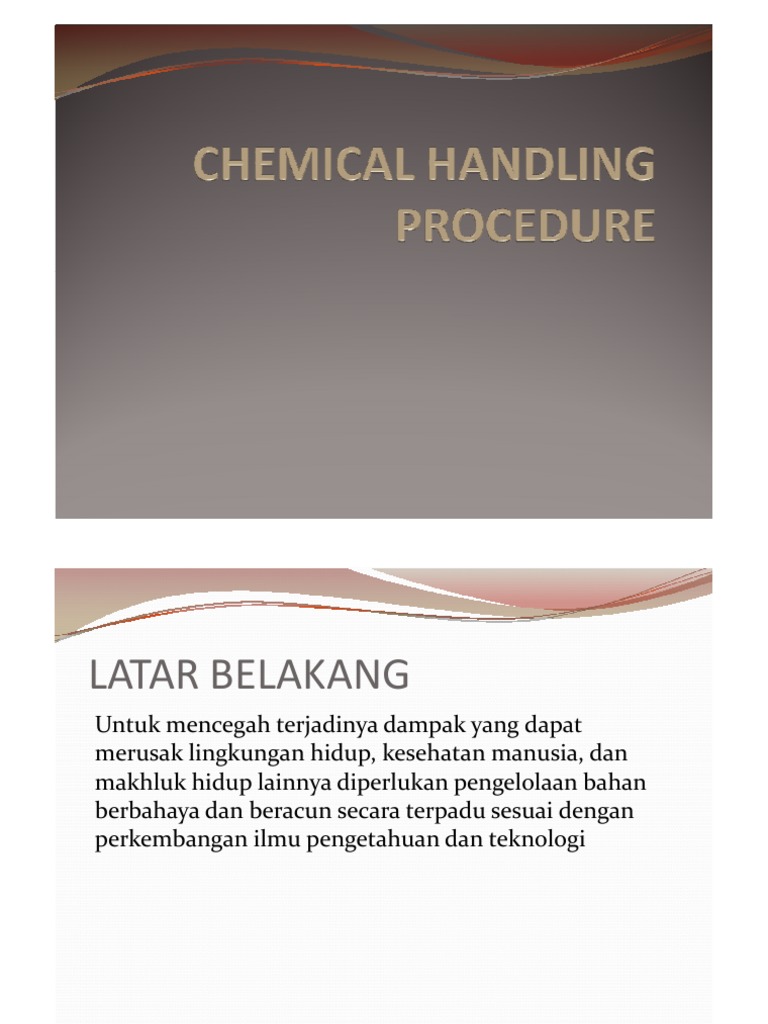 Chemical Handling Procedure PDF
