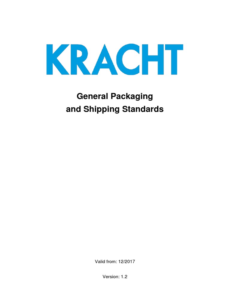 General Packaging and Shipping Standards: Valid From: 12/2017 | PDF ...