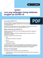 Coronavirus Covid 19 Papel Pangkaalaman Ang Kailangan Mong Malaman Tungkol Sa Coronavirus Covid 19 What You Need To Know PDF