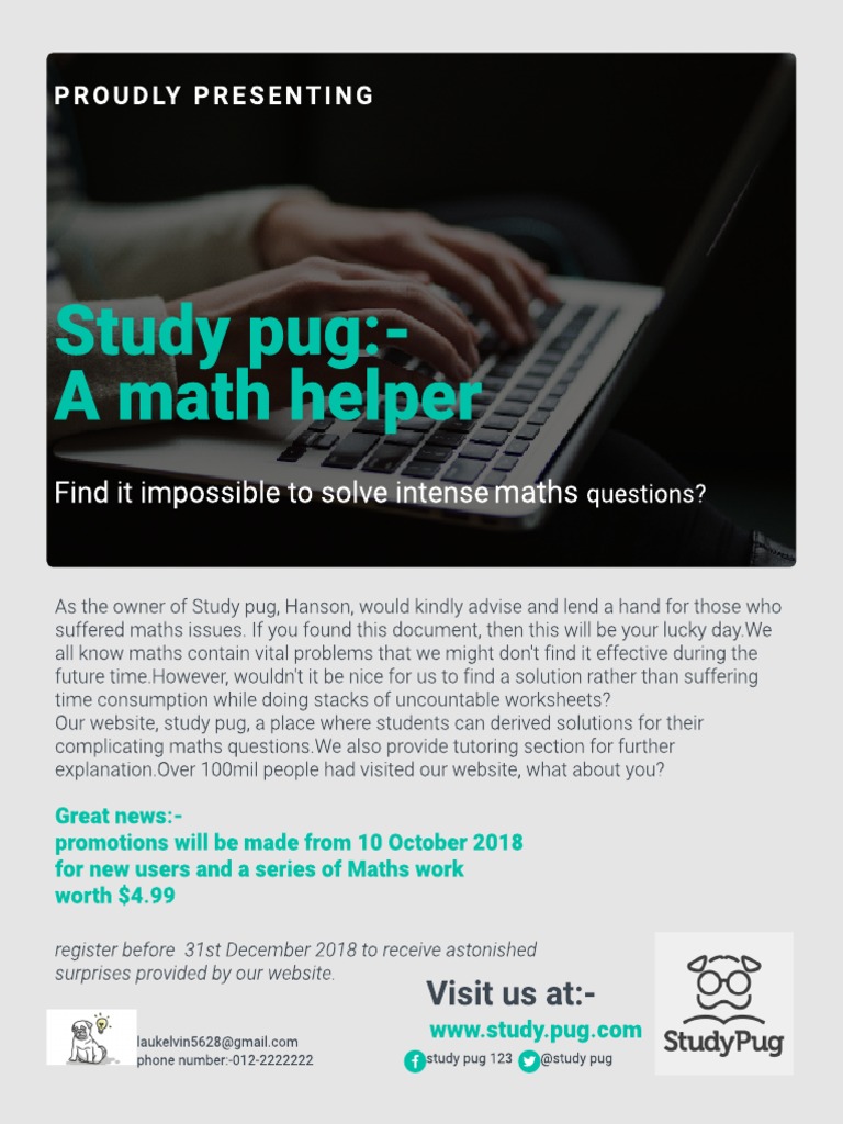 Study Pug:-A Math Helper: Find It Impossible To Solve Intense | PDF